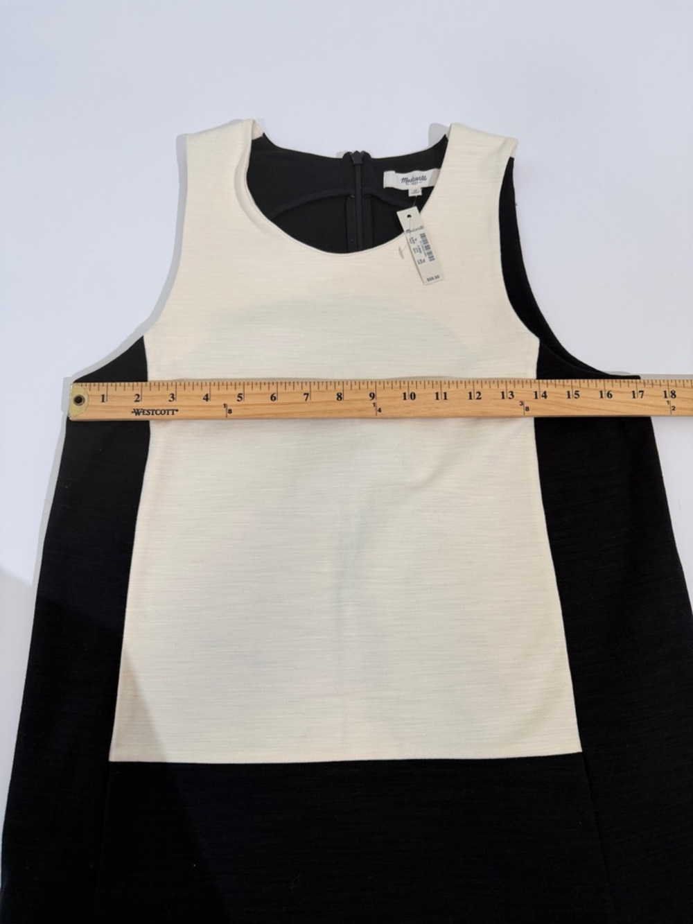 NWT Madewell Top Size M Black And Cream Color Block - Picture 4 of 7